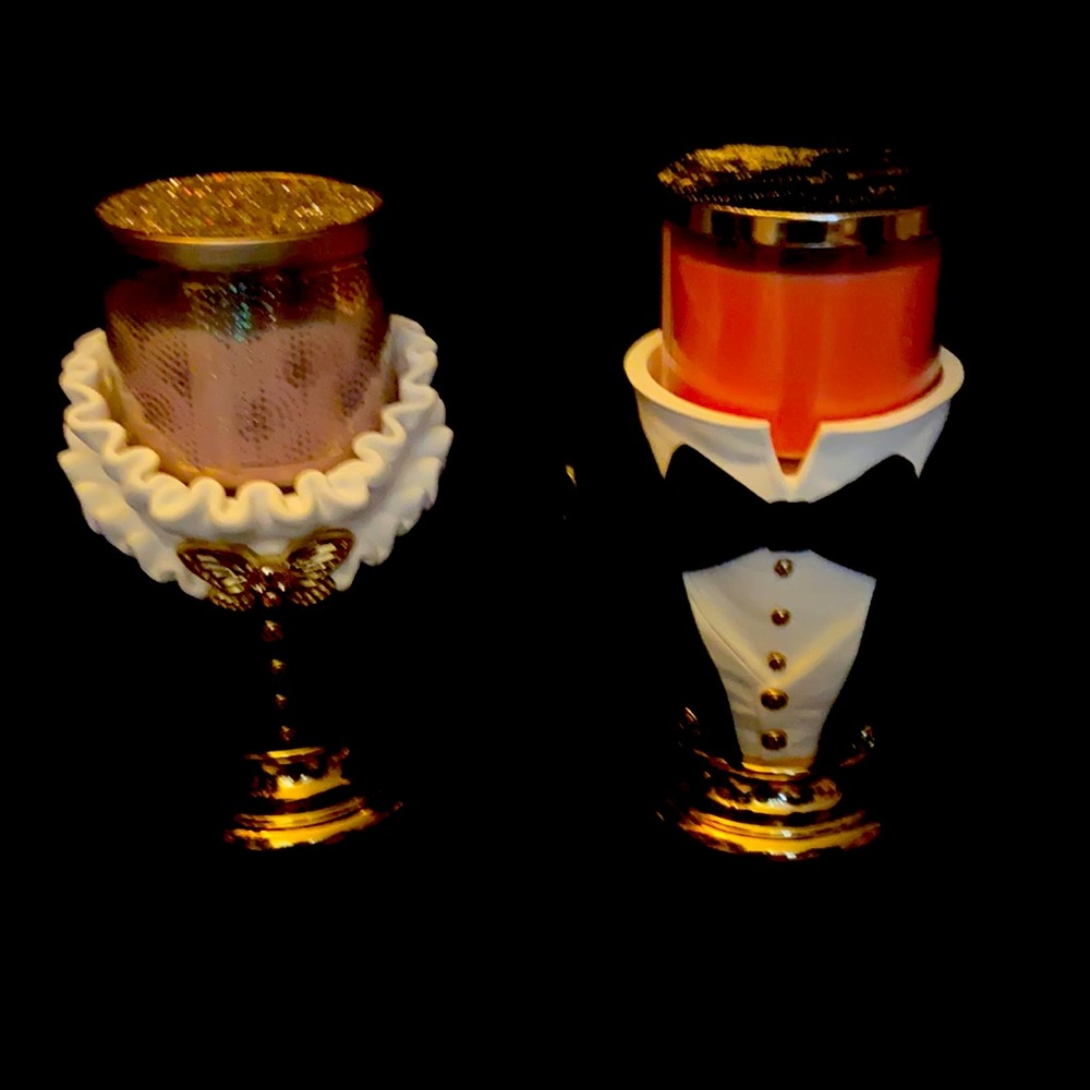 Bath and Body Works Maid AND Butler Candle Holders